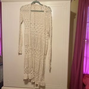 White Long Cardigan